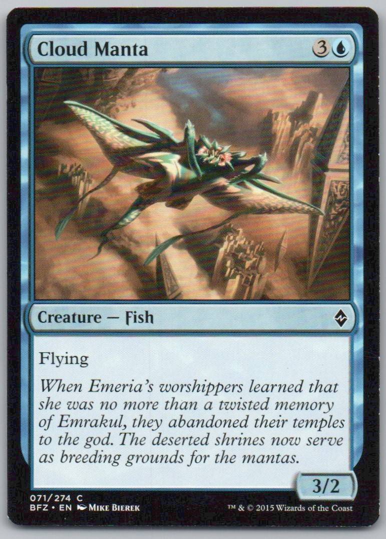 Cloud Manta 71 Normal Creature Card - Battle for Zendikar