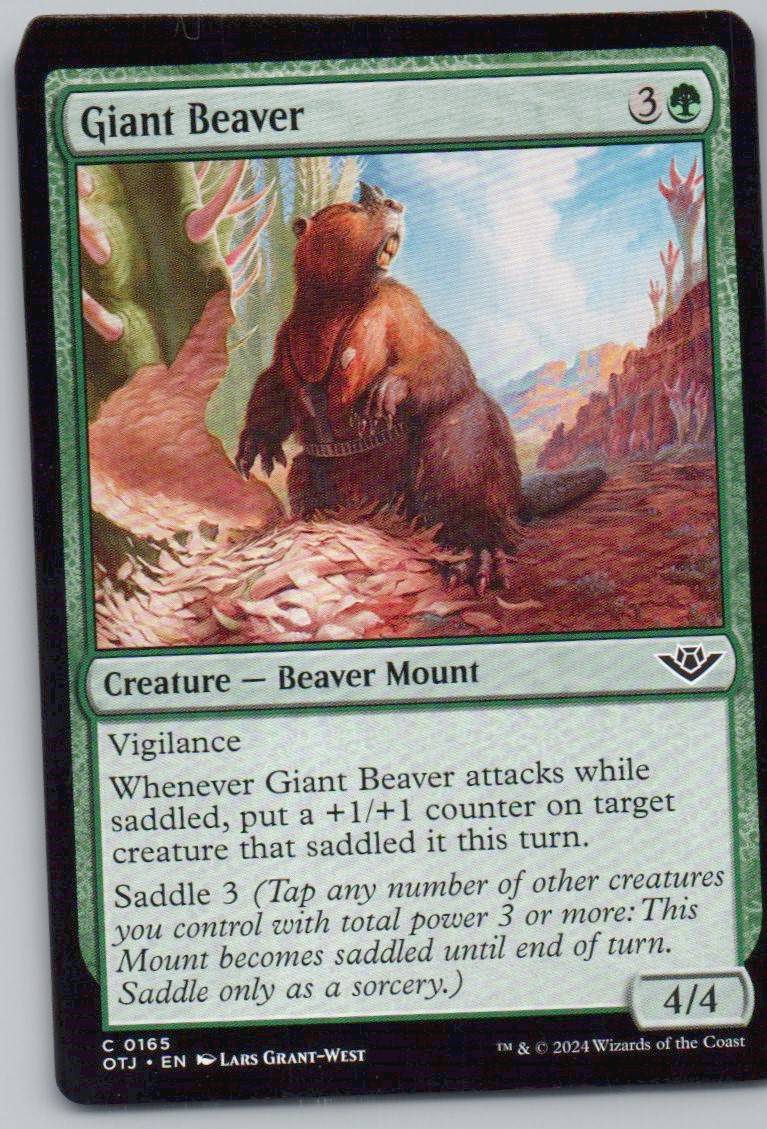 Giant Beaver 165 Normal Creature Card - Outlaws of Thunder Junction