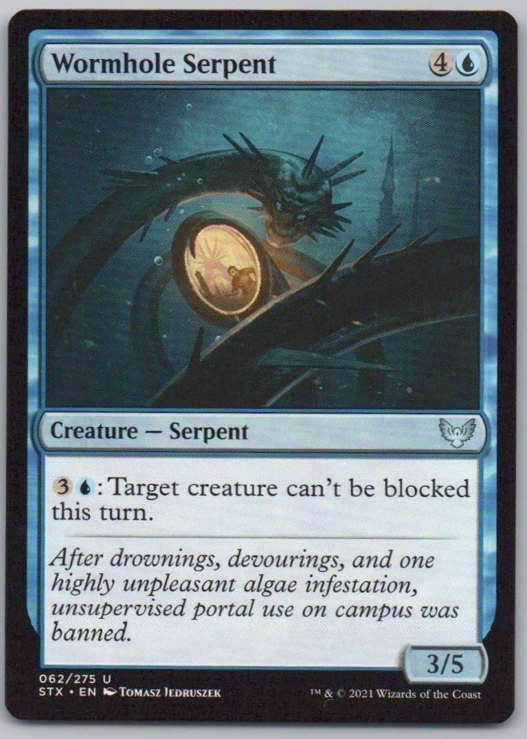 Wormhole Serpent 62 Normal Creature Card - Strixhaven: School of Mages