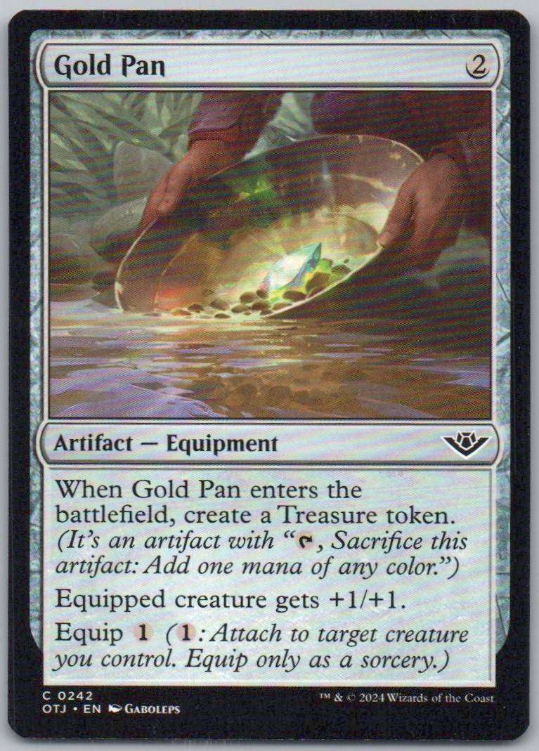 Gold Pan 242 Normal Artifact Card - Outlaws of Thunder Junction