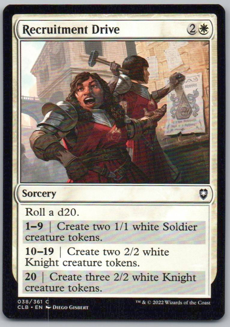 Recruitment Drive 38 Normal Sorcery Card - Commander Legends: Battle for Baldur's Gate