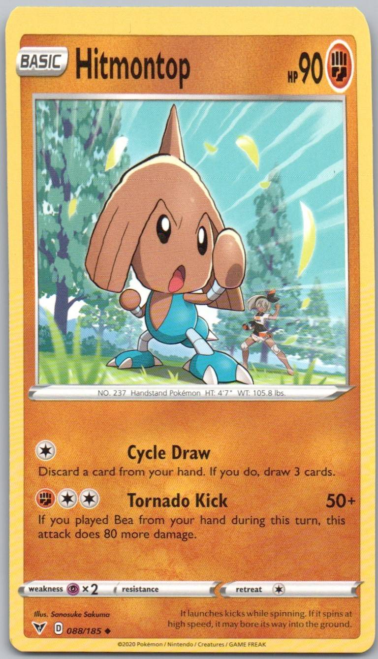 Hitmontop 088 Normal Fighting Card - Vivid Voltage
