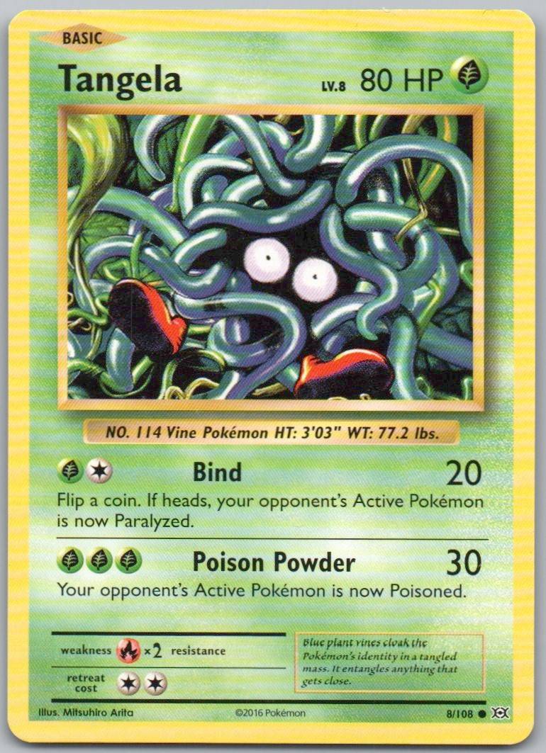 Tangela 008 Normal Grass Card - Evolutions