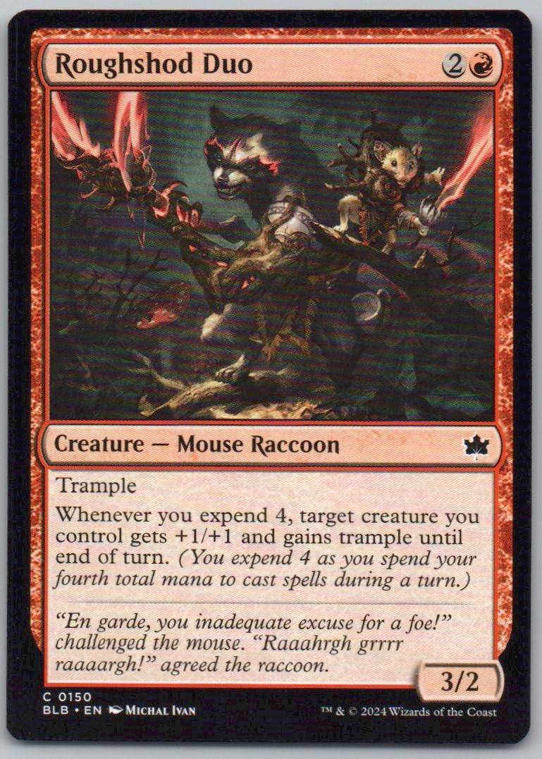 Roughshod Duo 150 Normal Creature Card - Bloomburrow