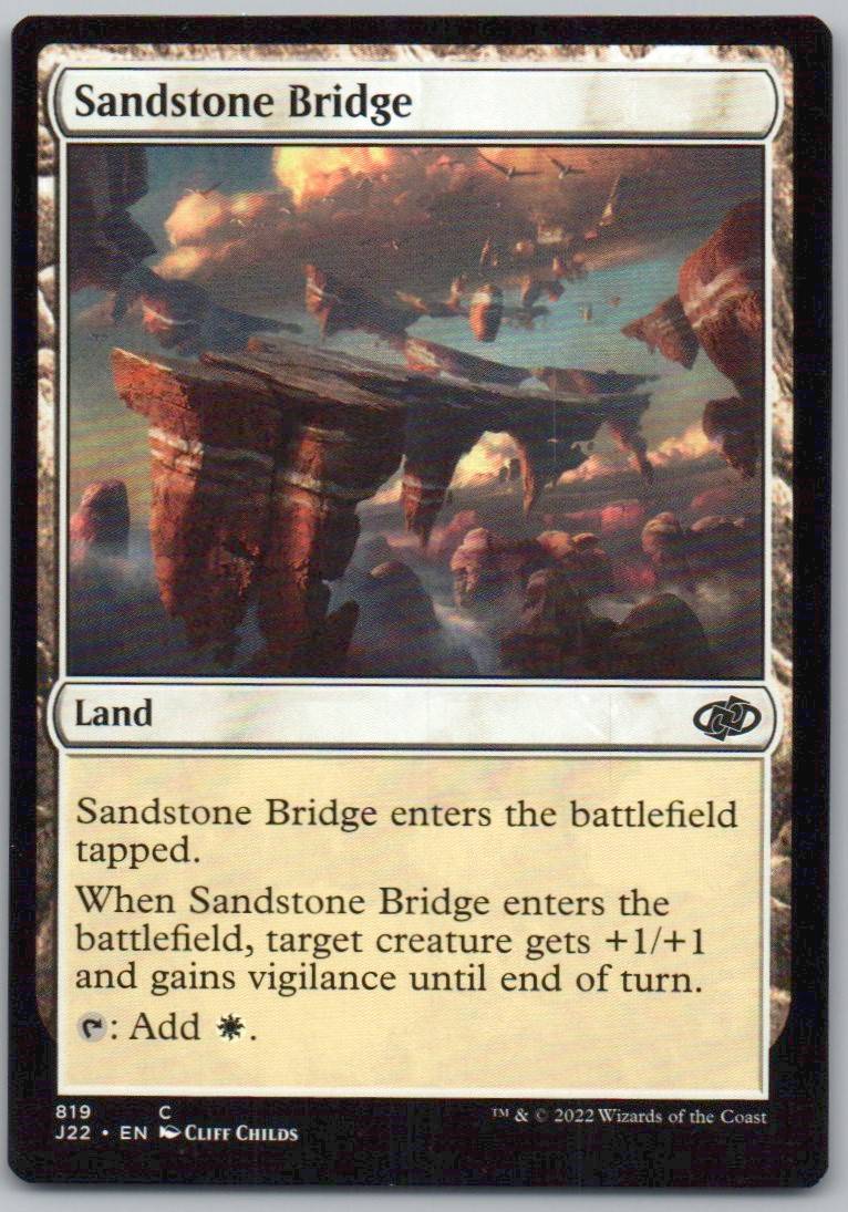 Sandstone Bridge 819 0 Land Card - Jumpstart 2022