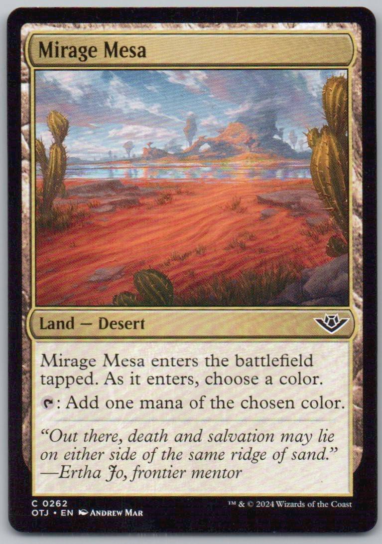 Mirage Mesa 262 Normal Land Card - Outlaws of Thunder Junction