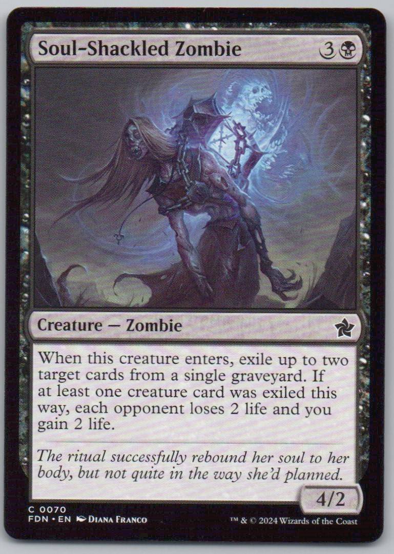 Soul-Shackled Zombie 70 Normal Creature Card - Foundations