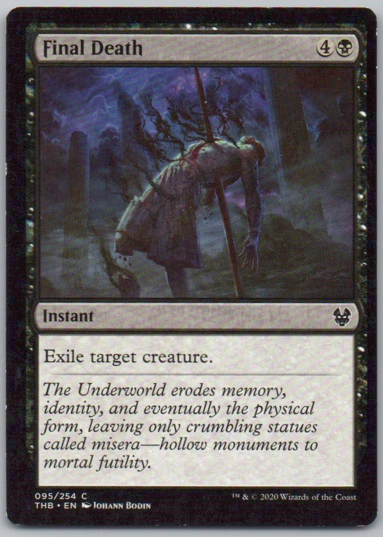 Final Death 95 Normal Instant Card - Theros Beyond Death