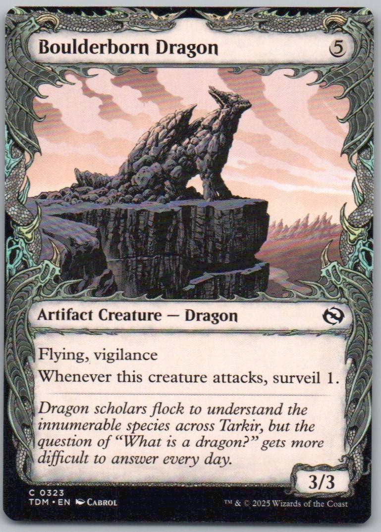 Boulderborn Dragon (Showcase) 323 Normal Artifact Card - Tarkir: Dragonstorm