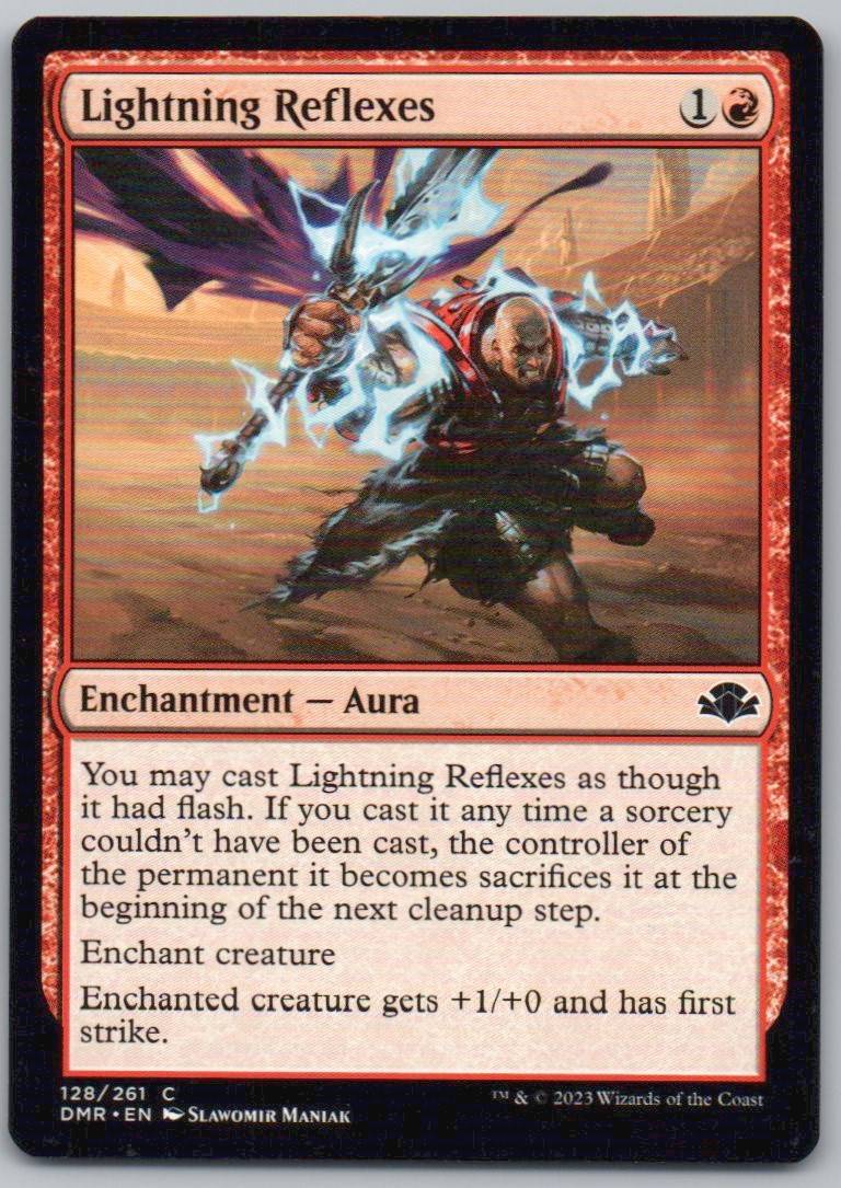 Lightning Reflexes 128 Normal Enchantment Card - Dominaria Remastered