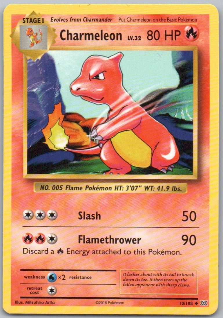 Charmeleon 010 Normal Fire Card - Evolutions