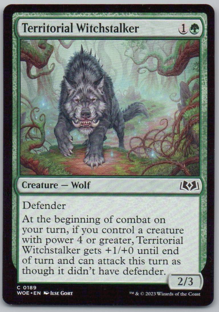 Territorial Witchstalker 189 Normal Creature Card - Wilds of Eldraine