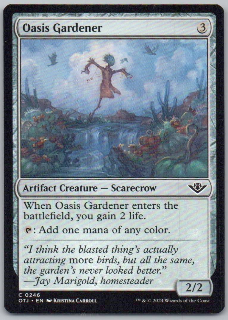 Oasis Gardener 246 Normal Artifact Card - Outlaws of Thunder Junction