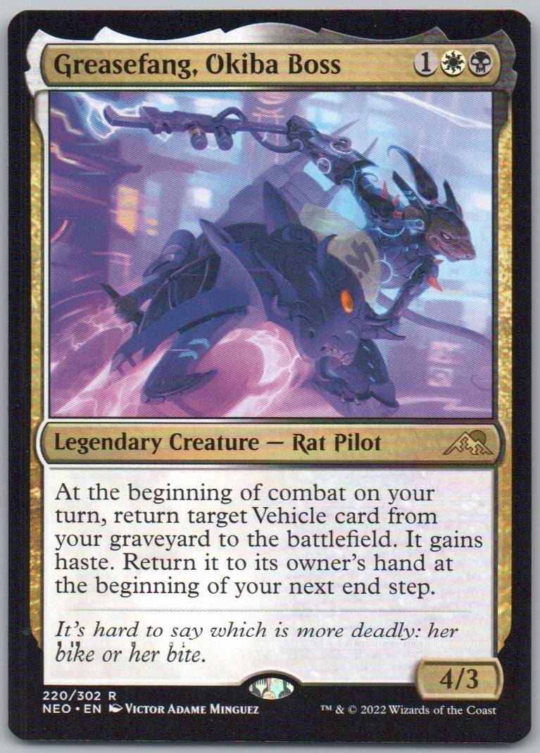 Greasefang, Okiba Boss 220 Normal Legendary Card - Kamigawa: Neon Dynasty