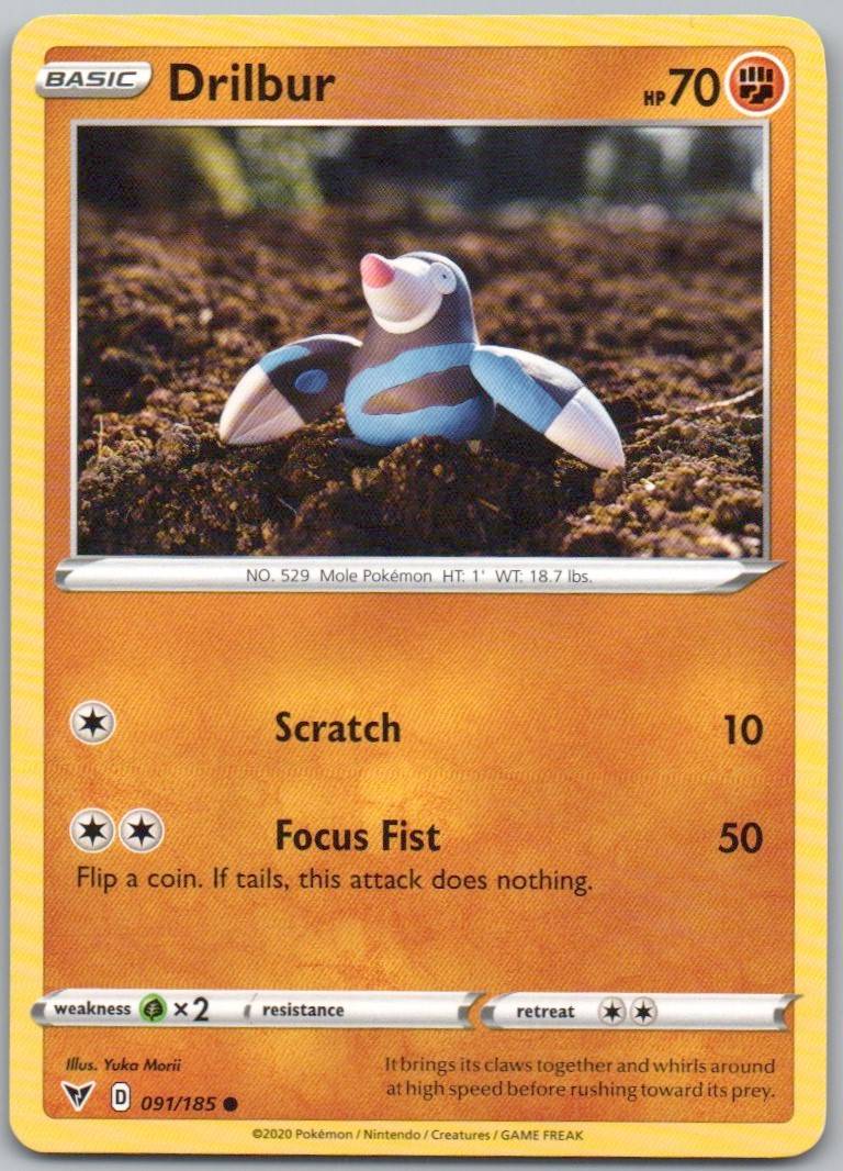 Drilbur 091 Normal Fighting Card - Vivid Voltage