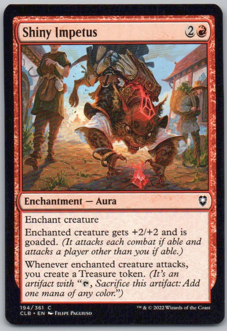 Shiny Impetus 194 Normal Enchantment Card - Commander Legends: Battle for Baldur's Gate