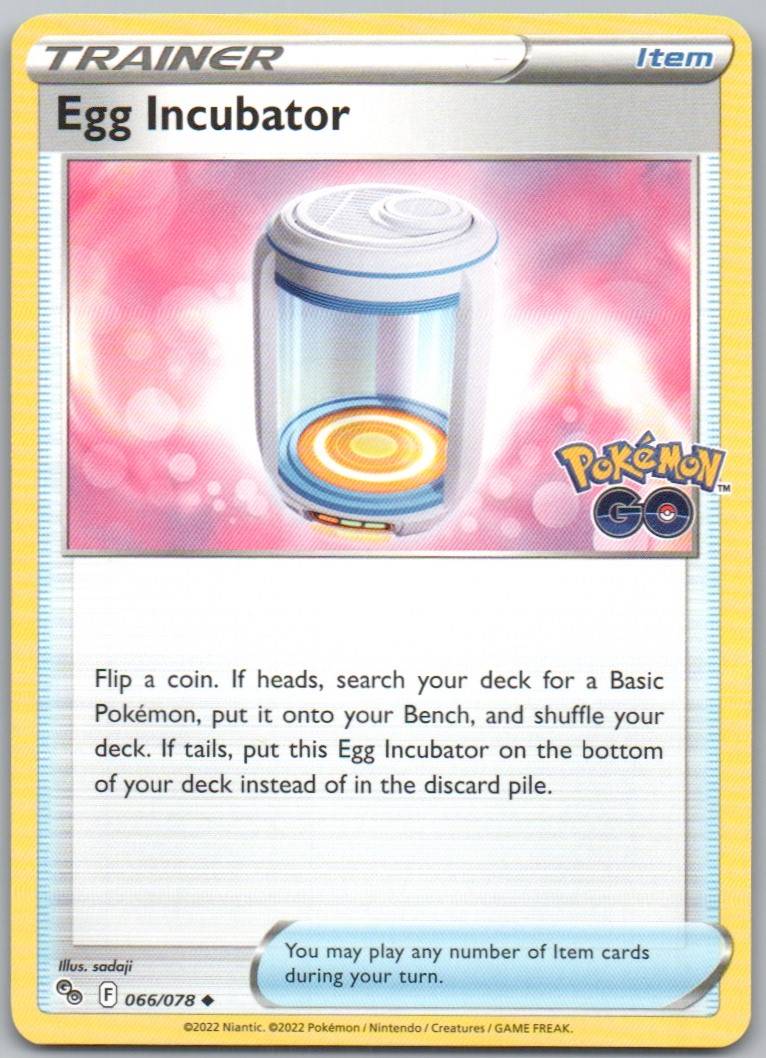 Egg Incubator 066 Normal Trainer Card - Pokemon GO