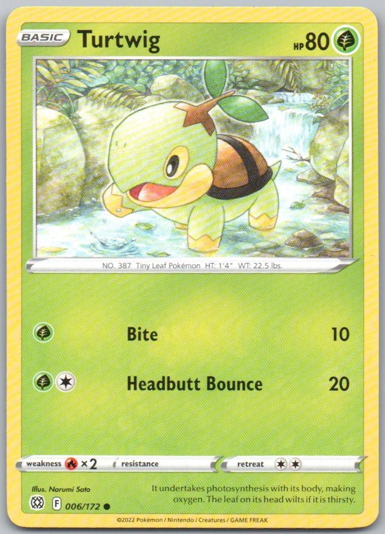 Turtwig 006 Normal Grass Card - Brilliant Stars