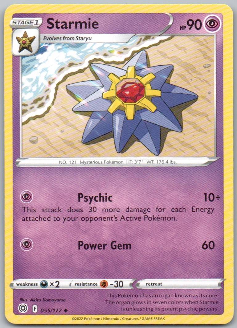 Starmie 055 Normal Psychic Card - Brilliant Stars