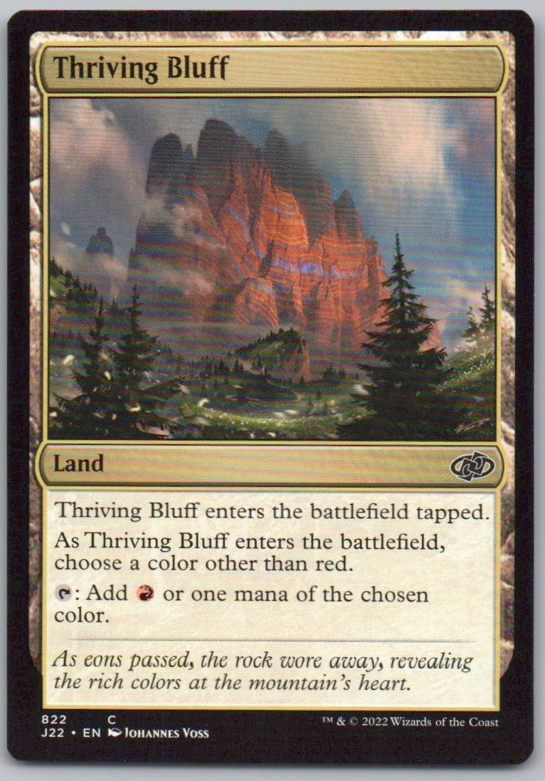 Thriving Bluff 822 0 Land Card - Jumpstart 2022