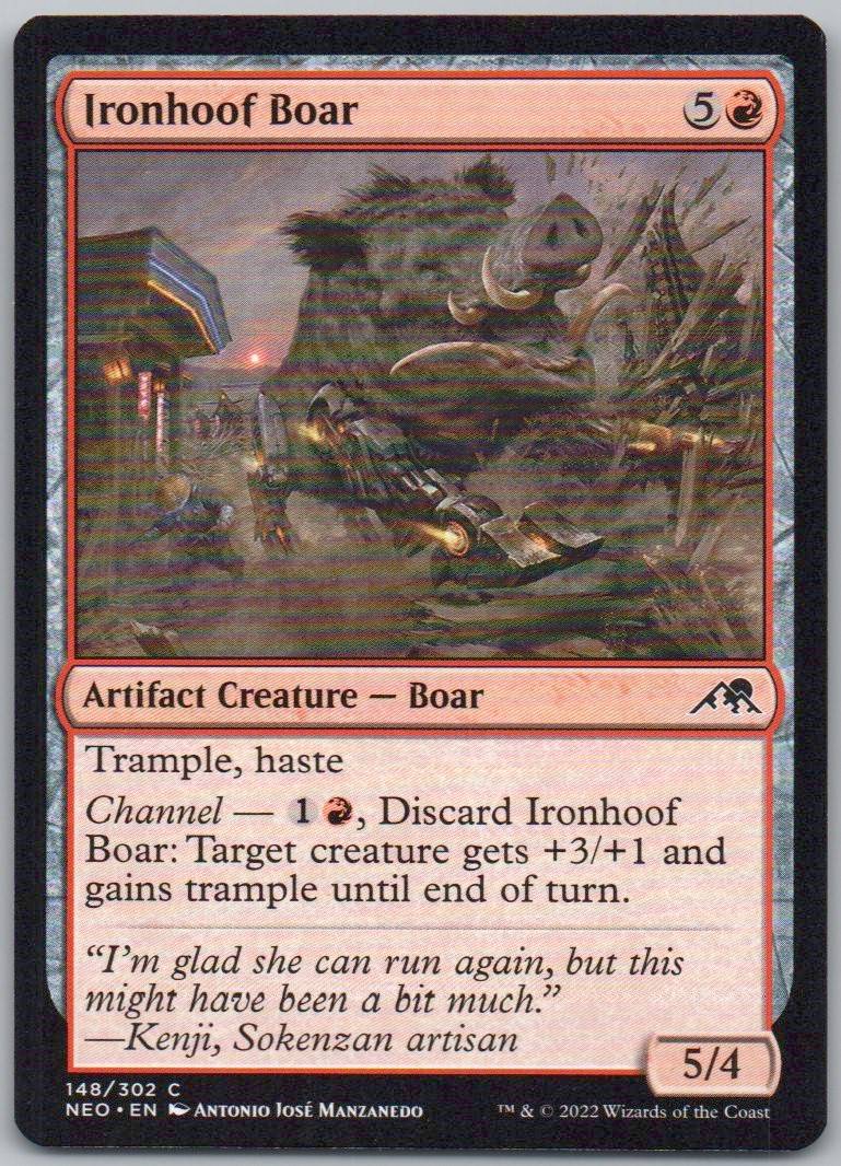 Ironhoof Boar 148 Normal Artifact Card - Kamigawa: Neon Dynasty