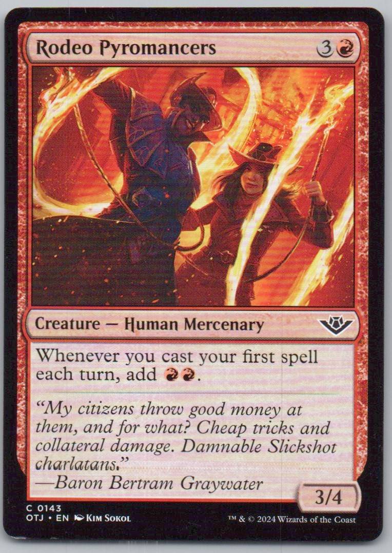 Rodeo Pyromancers 143 Normal Creature Card - Outlaws of Thunder Junction