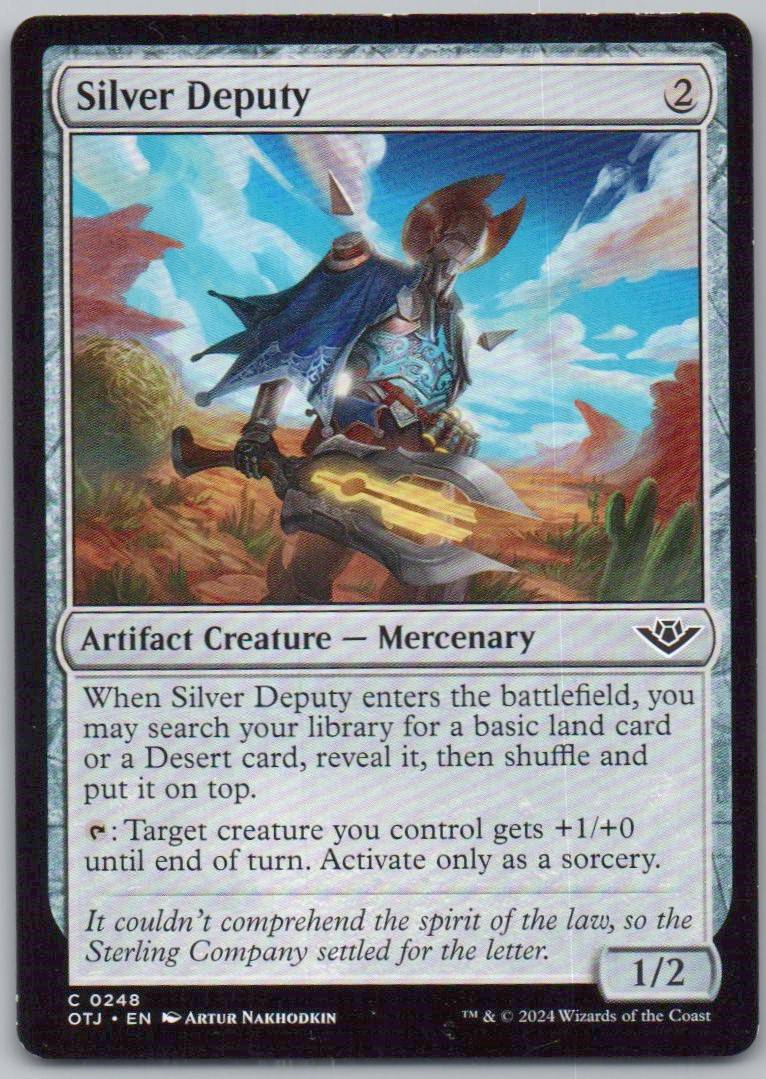 Silver Deputy 248 Normal Artifact Card - Outlaws of Thunder Junction