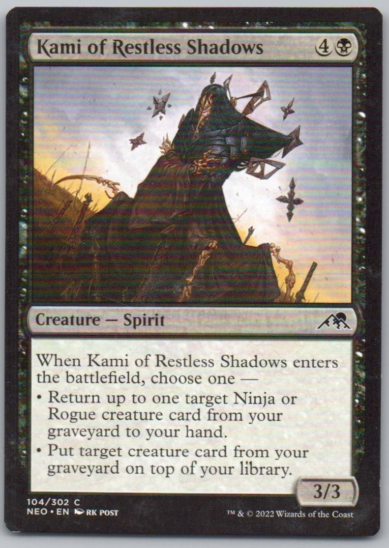 Kami of Restless Shadows 104 Normal Creature Card - Kamigawa: Neon Dynasty