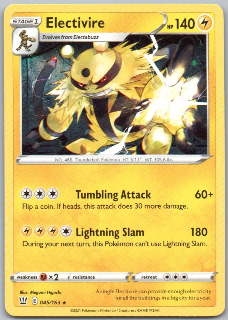 Electivire 045 Normal Lightning Card - Battle Styles