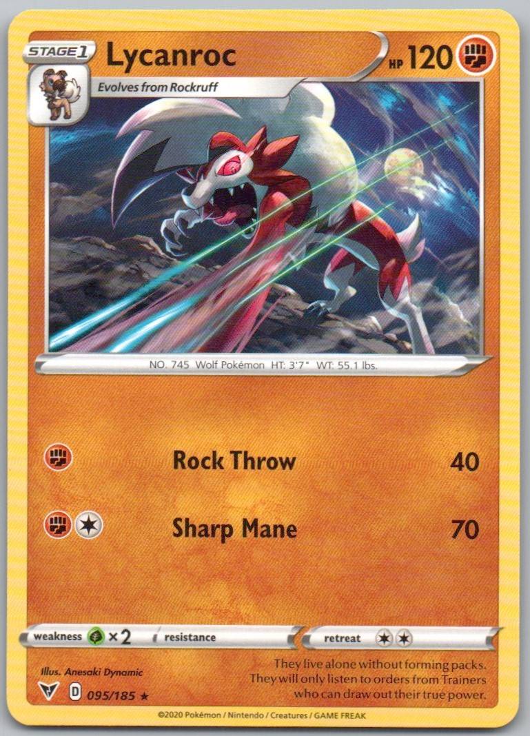Lycanroc 095 Normal Fighting Card - Vivid Voltage