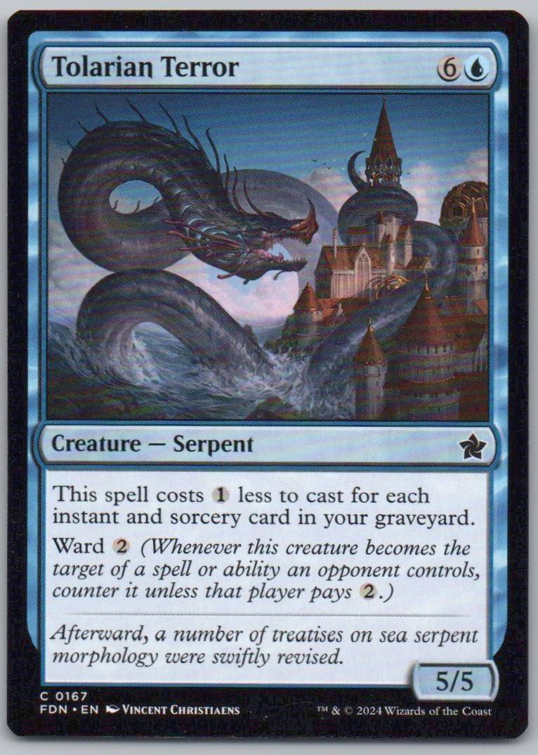 Tolarian Terror 167 Normal Creature Card - Foundations