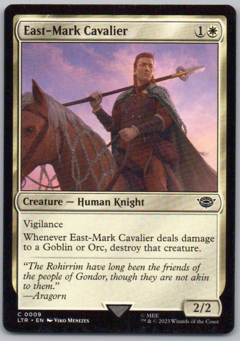 East-Mark Cavalier 9 0 Creature Card - Universes Beyond: The Lord of the Rings: Tales of Middle-earth