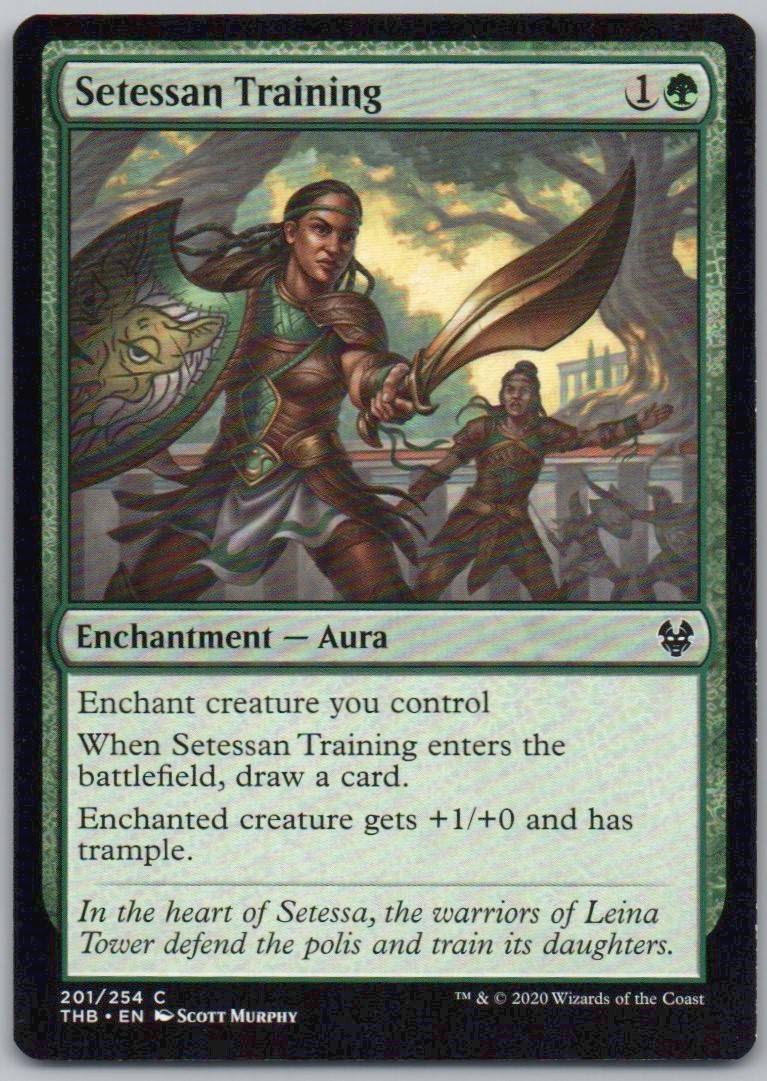 Setessan Training 201 Normal Enchantment Card - Theros Beyond Death