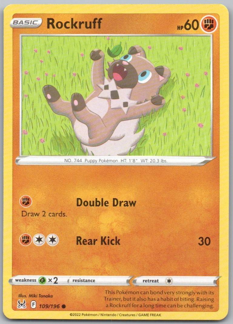 Rockruff 109 Normal Fighting Card - Lost Origin