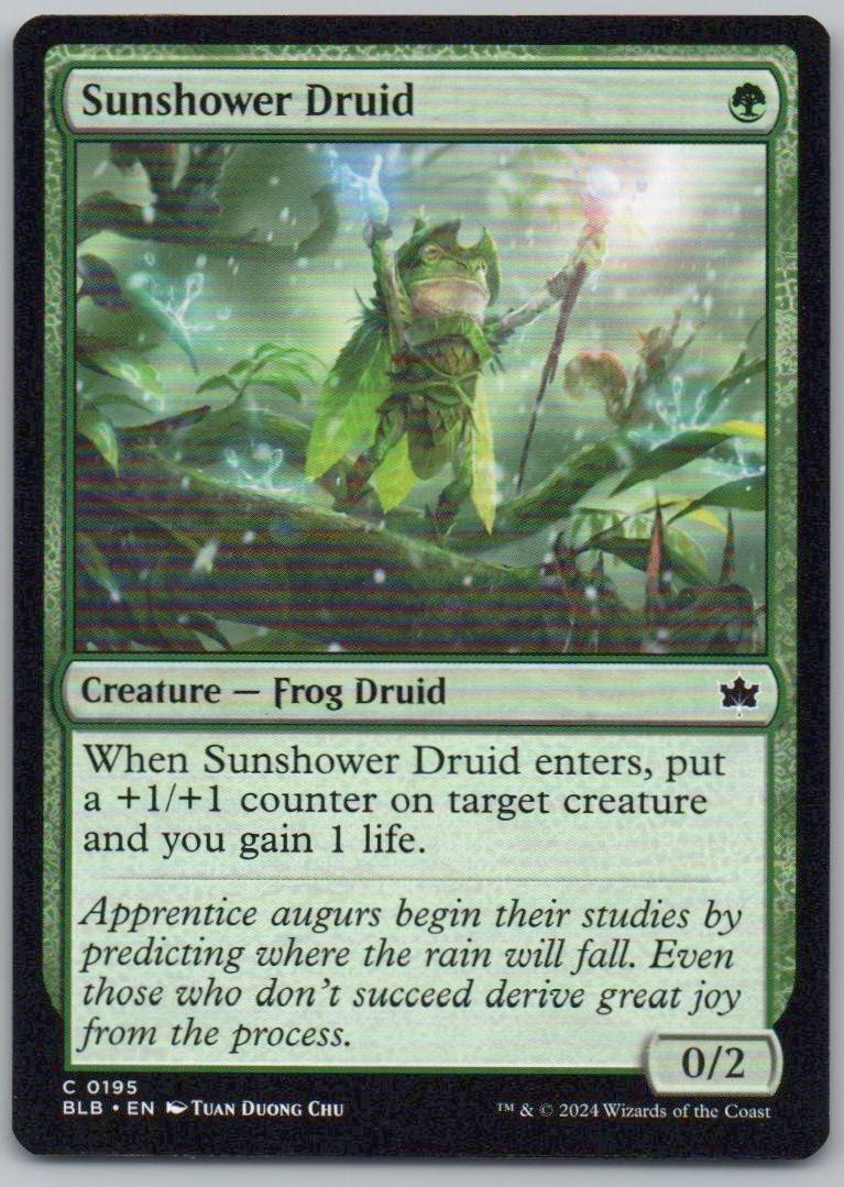 Sunshower Druid 195 Normal Creature Card - Bloomburrow