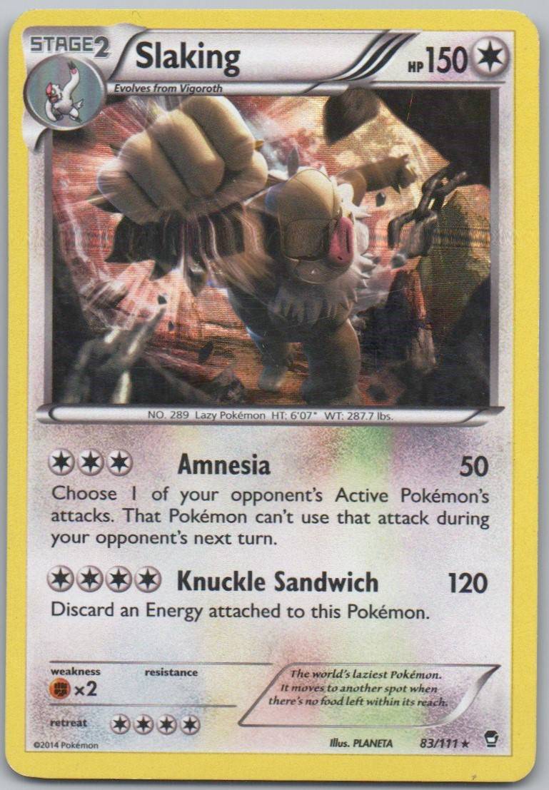Slaking 083 Holo Colorless Card - Furious Fists