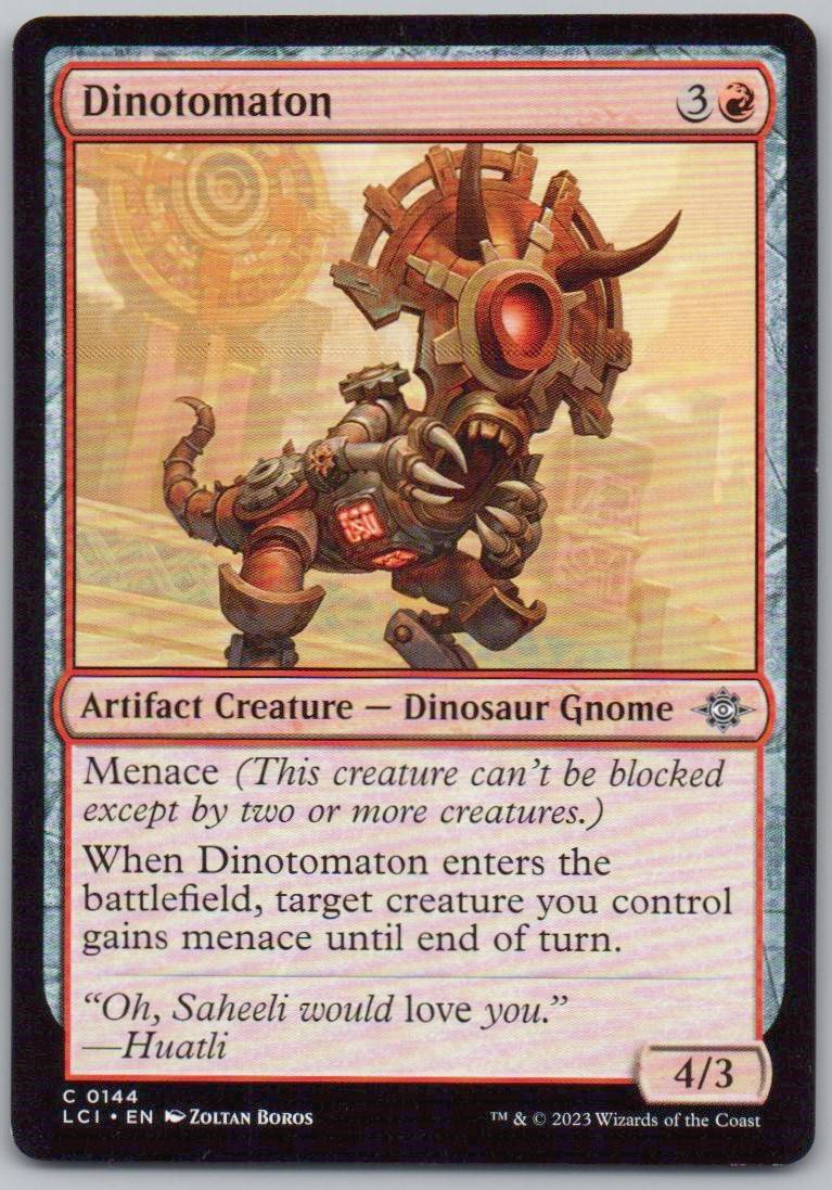 Dinotomaton 144 0 Artifact Card - The Lost Caverns of Ixalan