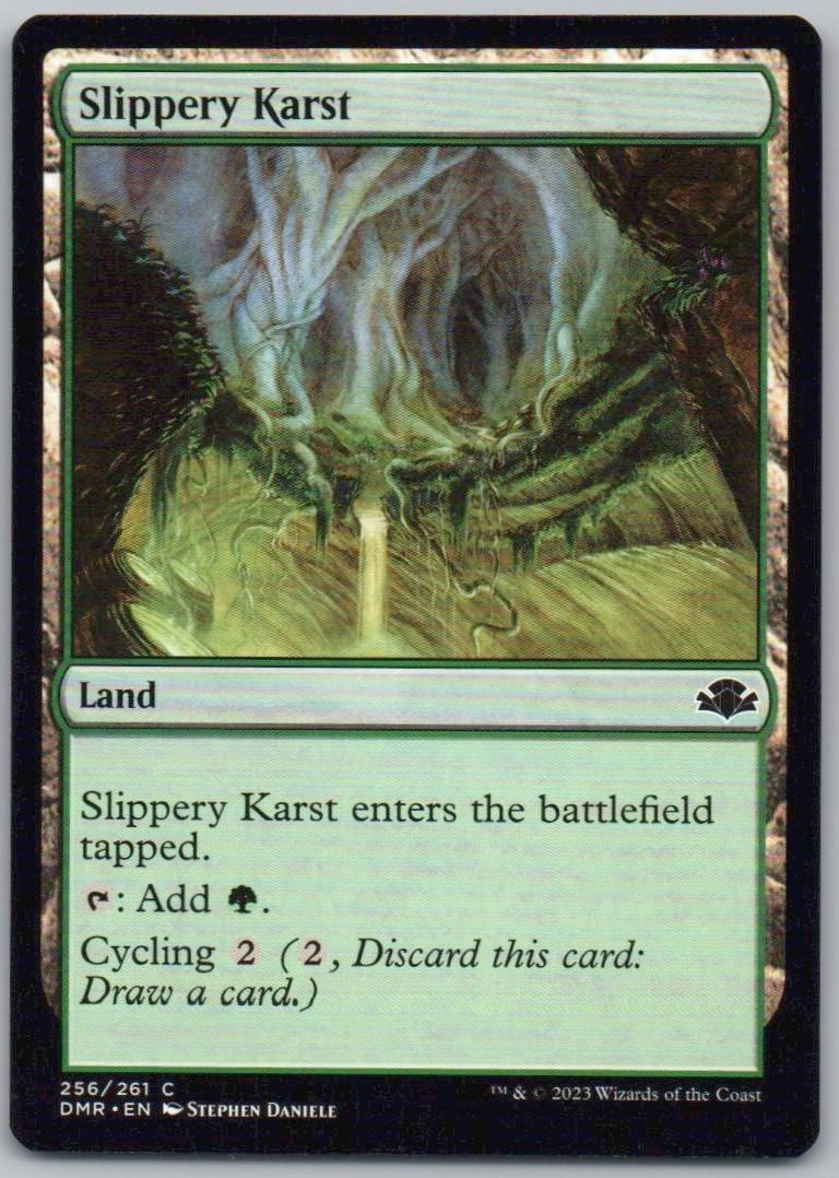 Slippery Karst 256 Normal Land Card - Dominaria Remastered