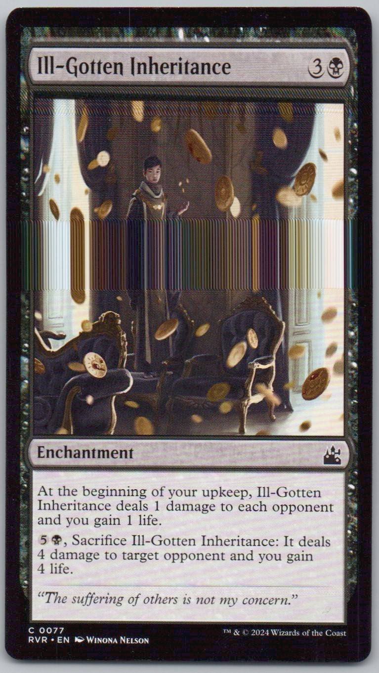 Ill-Gotten Inheritance 77 Normal Enchantment Card - Ravnica Remastered