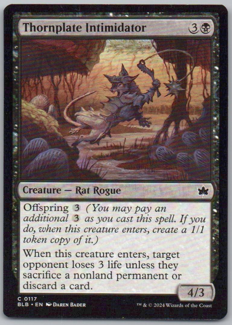 Thornplate Intimidator 117 Normal Creature Card - Bloomburrow