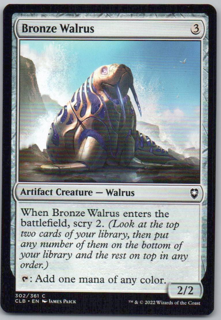 Bronze Walrus 302 Normal Artifact Card - Commander Legends: Battle for Baldur's Gate