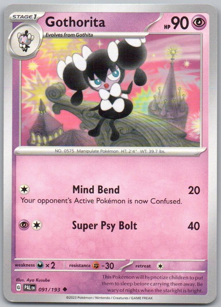 Gothorita 091 Normal Psychic Card - Paldea Evolved