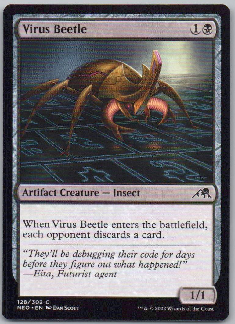 Virus Beetle 128 Normal Artifact Card - Kamigawa: Neon Dynasty