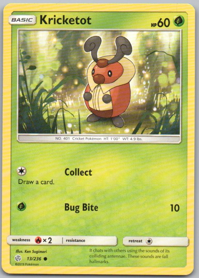 Kricketot 013 Normal Grass Card - Cosmic Eclipse