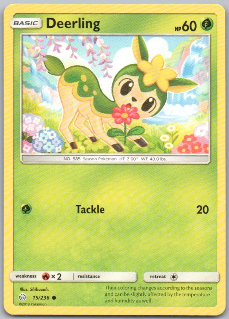 Deerling 015 Normal Grass Card - Cosmic Eclipse