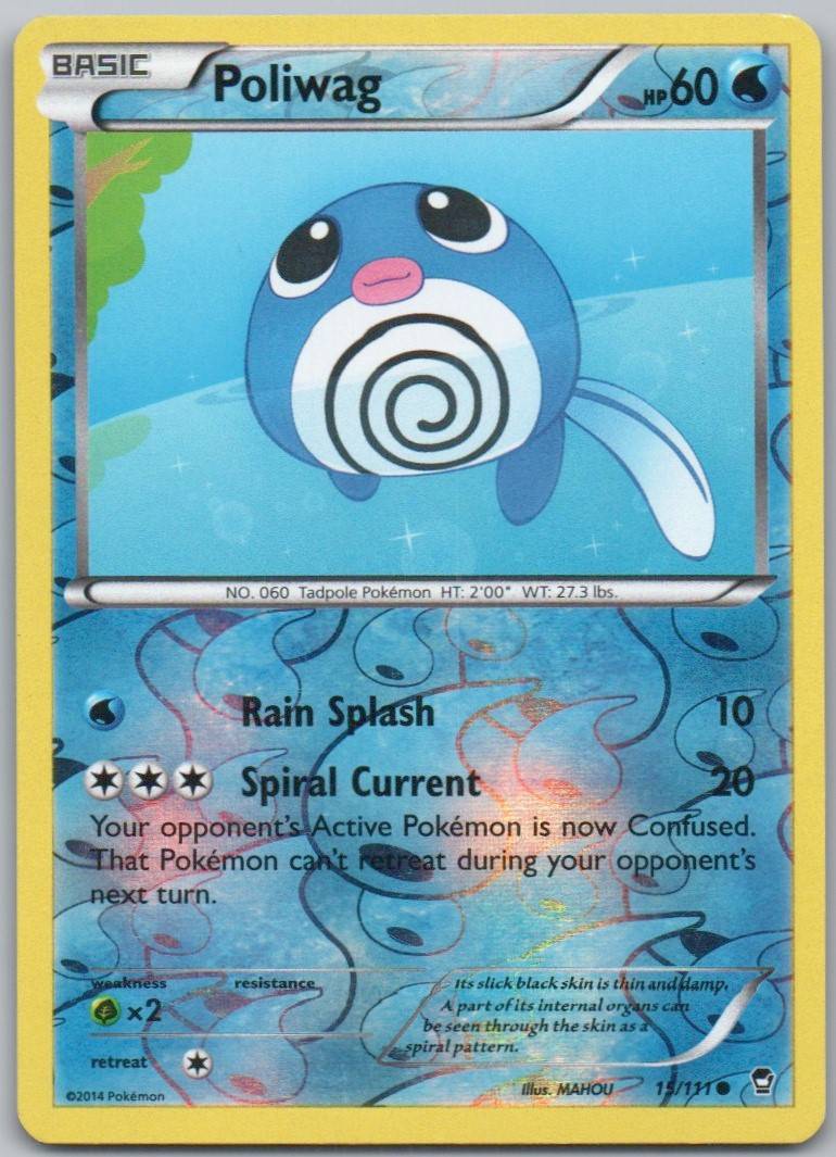 Poliwag 015 Normal Water Card - Furious Fists