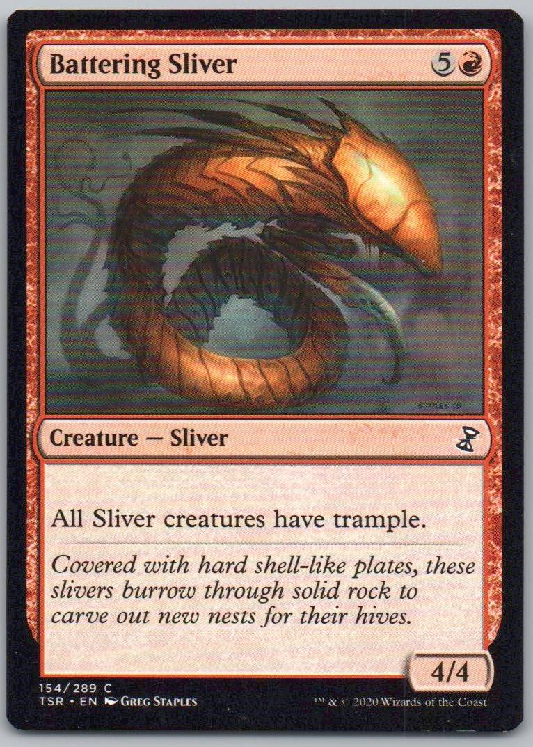 Battering Sliver 154 Normal Creature Card - Time Spiral: Remastered