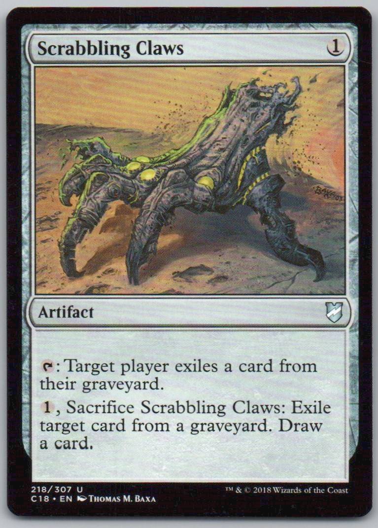 Scrabbling Claws 218 Normal Artifact Card - Commander 2018