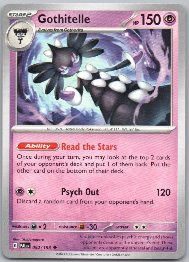 Gothitelle 092 Normal Psychic Card - Paldea Evolved