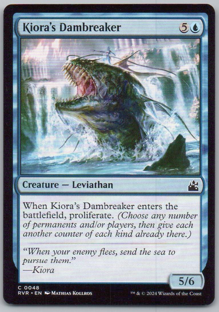 Kiora's Dambreaker 48 Normal Creature Card - Ravnica Remastered